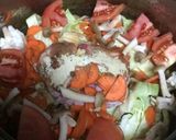 うどんスープの豚肉と野菜の煮浸し作り方1写真