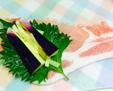 簡単♡豚肉とナスのとろ〜り味噌チーズ巻き作り方3写真