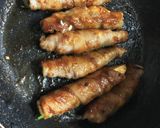 クリームチーズと野菜の豚バラ巻作り方4写真