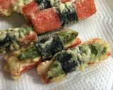 お弁当に！カニカマとスナップエンドウ天！作り方4写真
