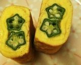 ♪卵♪オクラの卵焼き作り方6写真