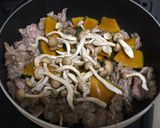 かぼちゃと豚肉の甘辛玉ねぎダレ炒め作り方8写真
