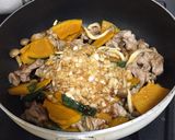 かぼちゃと豚肉の甘辛玉ねぎダレ炒め作り方9写真