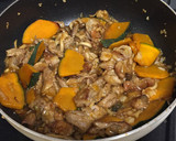 かぼちゃと豚肉の甘辛玉ねぎダレ炒め作り方10写真