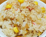 生姜香る☆コーンとカニかまの炊き込みご飯作り方5写真