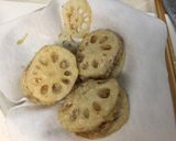 ◉レンコンの鶏ひき肉はさみ揚げ作り方2写真