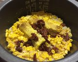 ドライトマトとバジルの味噌コーンごはん作り方2写真