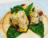 ドライトマトとバジルの味噌コーンごはん作り方5写真