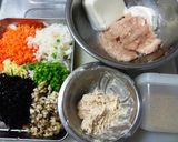 豆腐バーグdeまごわやさしい^^作り方1写真
