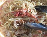 豚肉と玉ねぎのトマトクリームパスタ☆簡単作り方4写真