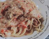 豚肉と玉ねぎのトマトクリームパスタ☆簡単作り方5写真