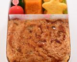 【キャラ弁】ダッフィーのお好み焼き弁当作り方1写真