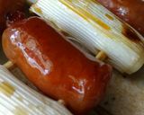 ネギとソーセージの串焼き作り方3写真