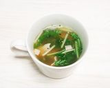 もち麦(大麦)と水菜とベーコンのスープ作り方4写真