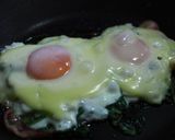 家呑みにチーズと三つ葉でベーコンエッグ作り方6写真