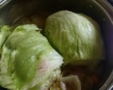 挽き肉挟んで☆丸ごとレタスのコンソメ煮作り方5写真