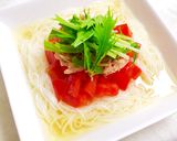 簡単減塩♪トマトとツナの冷だしそうめん作り方4写真