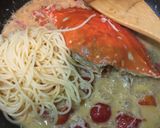 渡り蟹☆オイスターオーロラソースパスタ作り方26写真