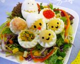 【花卵コロン】ゆでたまご花＆ひよこサラダ作り方15写真