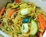 炒めるだけ！シーフードカレー焼きそば弁当作り方8写真