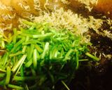 健康夏野菜！モロヘイヤの簡単炒り卵炒め☆作り方3写真