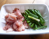 鶏とおネギの玉子とじ♪作り方1写真