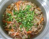 豚肉と野菜たっぷり柳川風あんかけラーメン作り方10写真