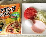 キャベツ入り☆トマトとチーズのハムエッグ作り方1写真