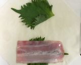 ベーコン紫蘇チーズの焼きアボカド春巻♪作り方4写真