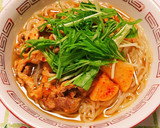 調理時間15分！ネギ塩焼き肉カクテキ冷麺作り方5写真