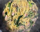 ほうれん草とベーコンとしめじの和風パスタ作り方6写真