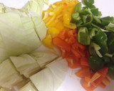鶏ひき肉と野菜何でもオイスター炒め作り方1写真