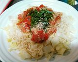 サッポロ一番塩ラーメンで簡単トマト冷麺作り方9写真