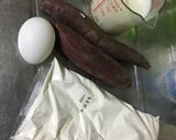 さつまいもの手づかみホットケーキ作り方1写真