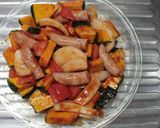 焼きっぱなし✿かぼちゃとウィンナー作り方4写真