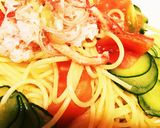 カニ缶とトマト冷製パスタ 昆布だし風味作り方4写真