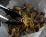 レンジで時短♥あさりのバター醤油焼きそば作り方5写真