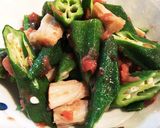 夏バテに!!オクラとえのき軸の梅肉和え作り方3写真