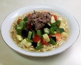 柚子胡椒冷しゃぶと夏野菜の冷やしラーメン作り方4写真
