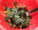 ほうれん草ともやしののり酢和え作り方4写真