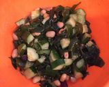 ごま香る！お豆と胡瓜、わかめの甘酢和え作り方3写真