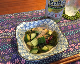 ごま香る！お豆と胡瓜、わかめの甘酢和え作り方4写真
