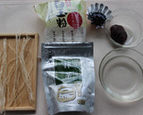 糸寒天を使ったあんみつ★作り方1写真