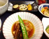 簡単＊鶏肉とゴボウの甘酢炒め煮作り方4写真