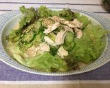 鶏ササミのゴマだれサラダうどん＊作り方1写真