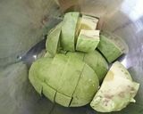 アボカドたっぷりクリームスープパスタ作り方1写真