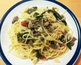 男飯！挽き肉と長ネギのペペロンチーノ作り方8写真