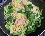 鮭&野菜たっぷり醤油パスタ作り方6写真