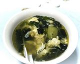 茄子と卵のわかめスープ作り方6写真