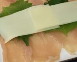 鶏胸肉と大葉と梅肉とチーズ巻作り方4写真